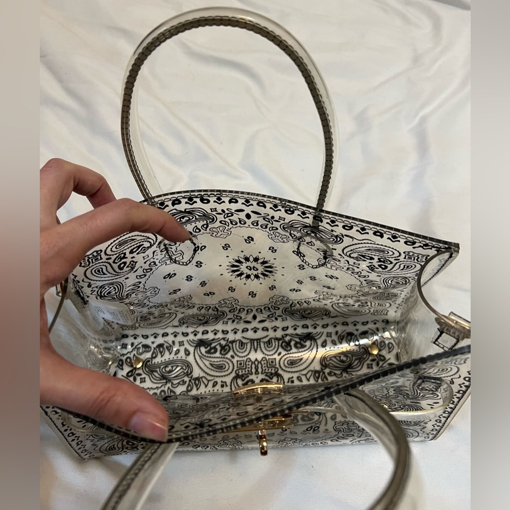 Chic Transparent Patterned Satchel - image 3